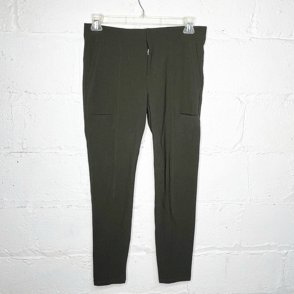 Athleta Women's Wonder Stash Skinny Pants Olive Green‎ Size 8